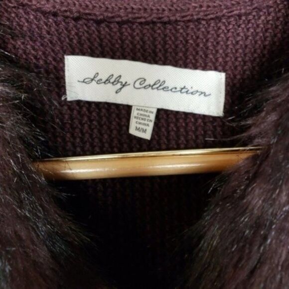 Sebby Collection faux fur sweater vest - Picture 2 of 9